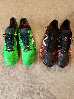 2 New Balance MD800v5 Track Racing Spikes SIZE 12 Green Black & Red Black